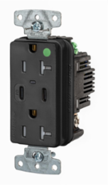 Tamper Resistant NEMA 5-20R Receptacle with 2 Type C USB Ports