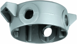 Ceiling Mount Aluminum Splice Box with 3 Close-Up Plugs, Hub Size 1/2 Inch