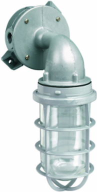 100W V Series Incandescent Wall Mount Fixture, 1/2 Inch Hub, Aluminum Housing