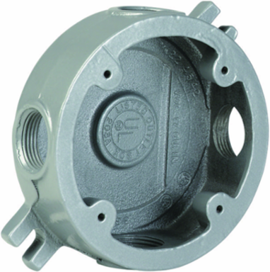 Shallow Outlet Box 1 Inch x 3 Inch, Hub Size 1/2 Inch, Aluminum