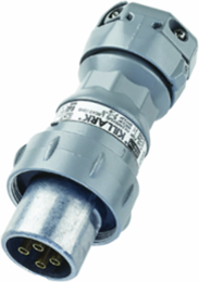 30A 4 Pole 4 Wire Plug Assembly - Polarized, 6.68 Inch Length, 3 Inch Width, 600 VAC, Type Pin & Sleeve