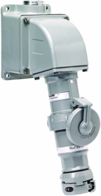60A 2 Pole 3 Wire Receptacle - 1-1/4 Inch Hub, Indoor/Outdoor Use