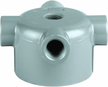 Ceiling Mount Aluminum Splice Box 1/2" Hub Size, 3" Width x 1" Height