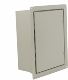 N12 Single Door Flush Wall-Mount 16X12X6 Carbon Steel - Gray