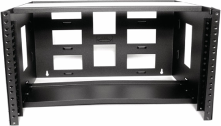 Wall Mount Bracket, 6U, 18 Inch Deep, Steel, Black Powder Coated
