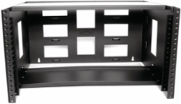 Wall Mount Bracket, 6U, 18 Inch Deep, Steel, Black Powder Coated