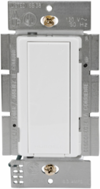 Wireless Decorator Switch, Single Pole, 277V AC, White, 2.5 Inch Width