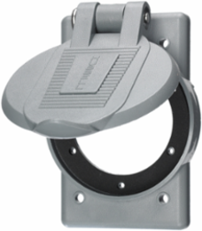 Weatherproof Wallplate Cover, 1-Gang, 4.56 Inch x 1.29 Inch, Gray