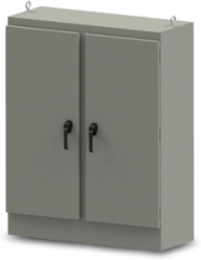 NEMA 4 Double Door Freestanding Enclosure with KwikHinge™ 90X72X20 Carbon Steel - Gray