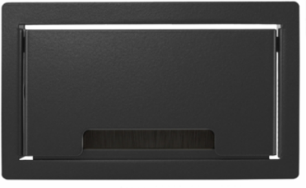 Grommet Style Furniture Connectivity Box, Black, 3.750 Inch Width
