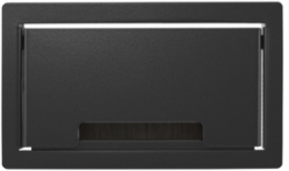 Grommet Style Furniture Connectivity Box, Black, 3.750 Inch Width