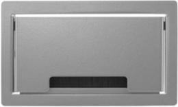 Grommet Style Work Surface Connectivity Box, 10.6 Inch, Silver
