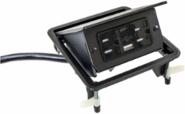 2X2 USB Pop-Up Work Surface Box, 5 in x 5 in, 15A, 125V, Dual USB Ports