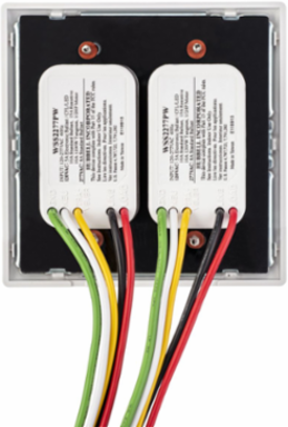 2 Gang ScrubSwitch, 10 Amp 120V, 8 Amp 277V, ABS Plastic Plate