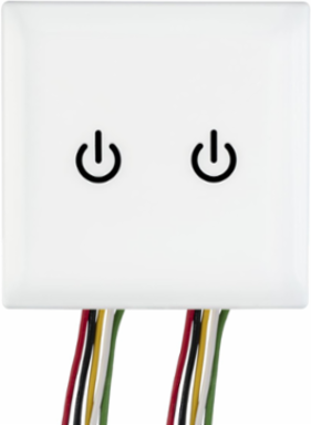 2 Gang ScrubSwitch, 10 Amp 120V, 8 Amp 277V, ABS Plastic Plate