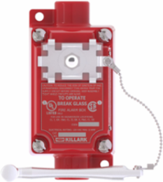 Aluminum Fire Alarm Station with Break Glass Activation, 3/4 Inch NPT, 7200 VA Contact Rating