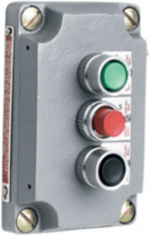 Momentary Contact Control Station Cover with 3 Push Buttons, 6.88 Inch x 3.75 Inch