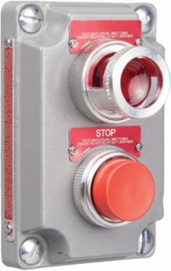 Aluminum Momentary Contact Push Button with 120V LED Pilot Light, 7.5 Inch x 5.75 Inch x 4 Inch