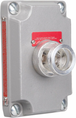XCS Series - Aluminum 120V Pilot Light Cover With Device - Red Lens With Nameplate To Be Specified
