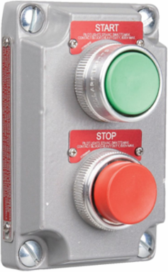 Aluminum Control Station Cover - 6.375 Inch x 6 Inch x 4.375 Inch, 2-Poles, 10A