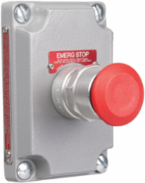 Red Aluminum Push/Pull Button Cover with 5.630 Inch Width, 10A Amperage Rating
