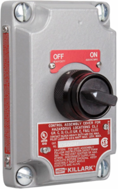 Aluminum Maintained Contact Selector Switch Cover, 7.5 Inch x 6 Inch x 4 Inch, 60A Contact Rating