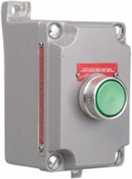 Aluminum Momentary Push Button Control Station - Red, 3/4 Inch Hub, 1NC Contact Rating