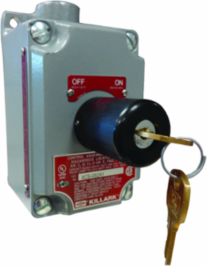 Aluminum Selector Switch - 2 Position Keyed, 3/4 Inch Hub Size, 10A Amperage