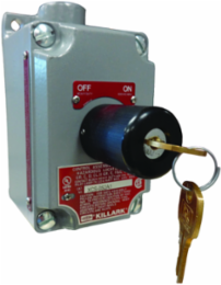 Aluminum Selector Switch - 2 Position Keyed, 3/4 Inch Hub Size, 10A Amperage