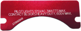 Push Button/Pilot Light Nameplate "TEST" for Hazardous Locations