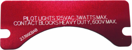 Push Button/Pilot Light Nameplate "UP" for XCS Series Control Stations