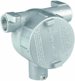 Aluminum Splice Box and Hanger, 1/2 Inch Stem, 3/4 Inch Hub, 7.5 x 6 x 4 Inch