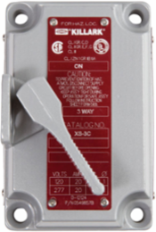Aluminum 3-Way Tumbler Switch Cover - 20A, 6 Inch x 6.25 Inch x 4-1/4 Inch
