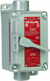 Aluminum 2-Pole Tumbler Switch - 3/4 Inch Hub - 20A Amperage Rating