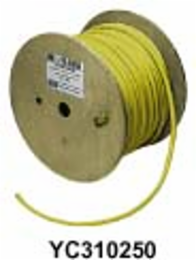 3 Conductor #6 AWG Bulk Cable, 250 Foot Length, Yellow PVC