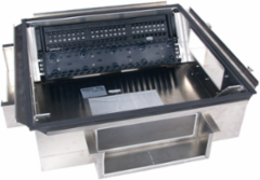 ZOBOX Access Floor Box, 4RU, 4 Inch H x 22 Inch W x 22 Inch D, 96-Port Max