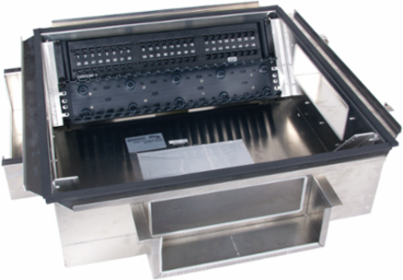 ZOBOX Access Floor Box, 8RU, 7 Inch H x 22 Inch W x 22 Inch D, 192-Port Max
