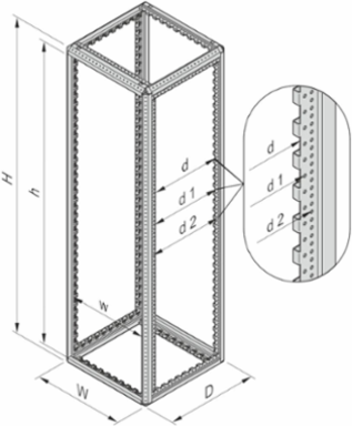 Frame (Varistar), Slim-Line, 2000x800x1000