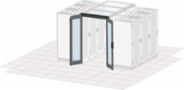 Aisle Containment Swing Door, Manual, 1200W, RAL 7021