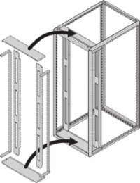 Air Separation Cover, front Panel Kit, for 800 mm Cabinet width, With Side Cutouts for Cable ducting