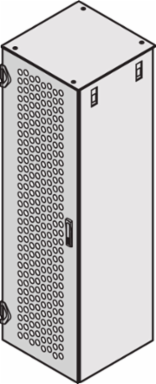 Varistar Perforated Steel Door, IP 20, 3-Point Locking, RAL 7021, 2000H 600W