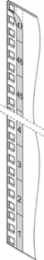 Varistar CP | 19" Panel/Slide Mount Dimensioning Strip, 47 U, White