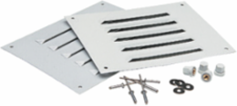 PolySafe Vent Louver, Powder Coated, Light Gray, Mild Steel, 70000.261