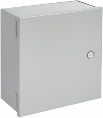 Small Hinge-Cover Enclosure Type 1, 10.00x8.00x4.00, Gray, Steel