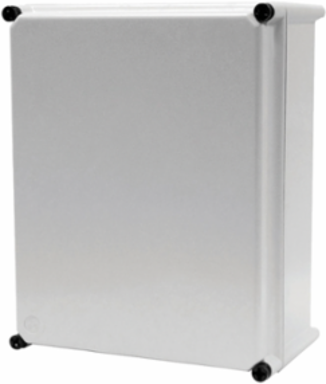 APO Flat Opaque Screw Cover Enclosure 23.74x23.74x6.93 Inch Fiberglass, Light Gray