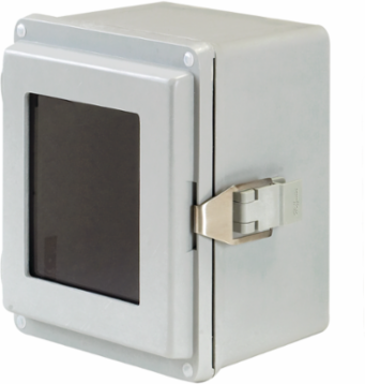 Hinge Window Cover with Quick Release Latch, 13.50 x 10.00 x 7.00 Inch, Fiberglass, NEMA 4X