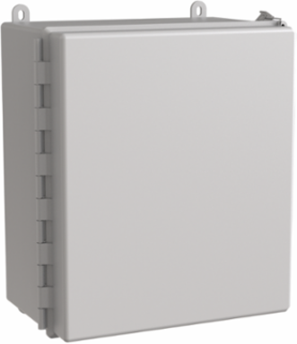 Continuous Hinge QR Cover Enclosure 14x12x8 Inch, Light Gray, Fiberglass, NEMA 4X