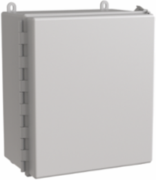 Continuous Hinge QR Cover Enclosure 14x12x8 Inch, Light Gray, Fiberglass, NEMA 4X