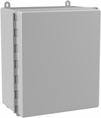 Continuous Hinge Screw-Cover Enclosure 4X, 14x12x8 Inch, Fiberglass, IP66