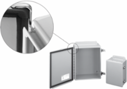 Continuous Hinge Flange Trough Collar 14.00x12.00x6.54 Inch Gray Steel